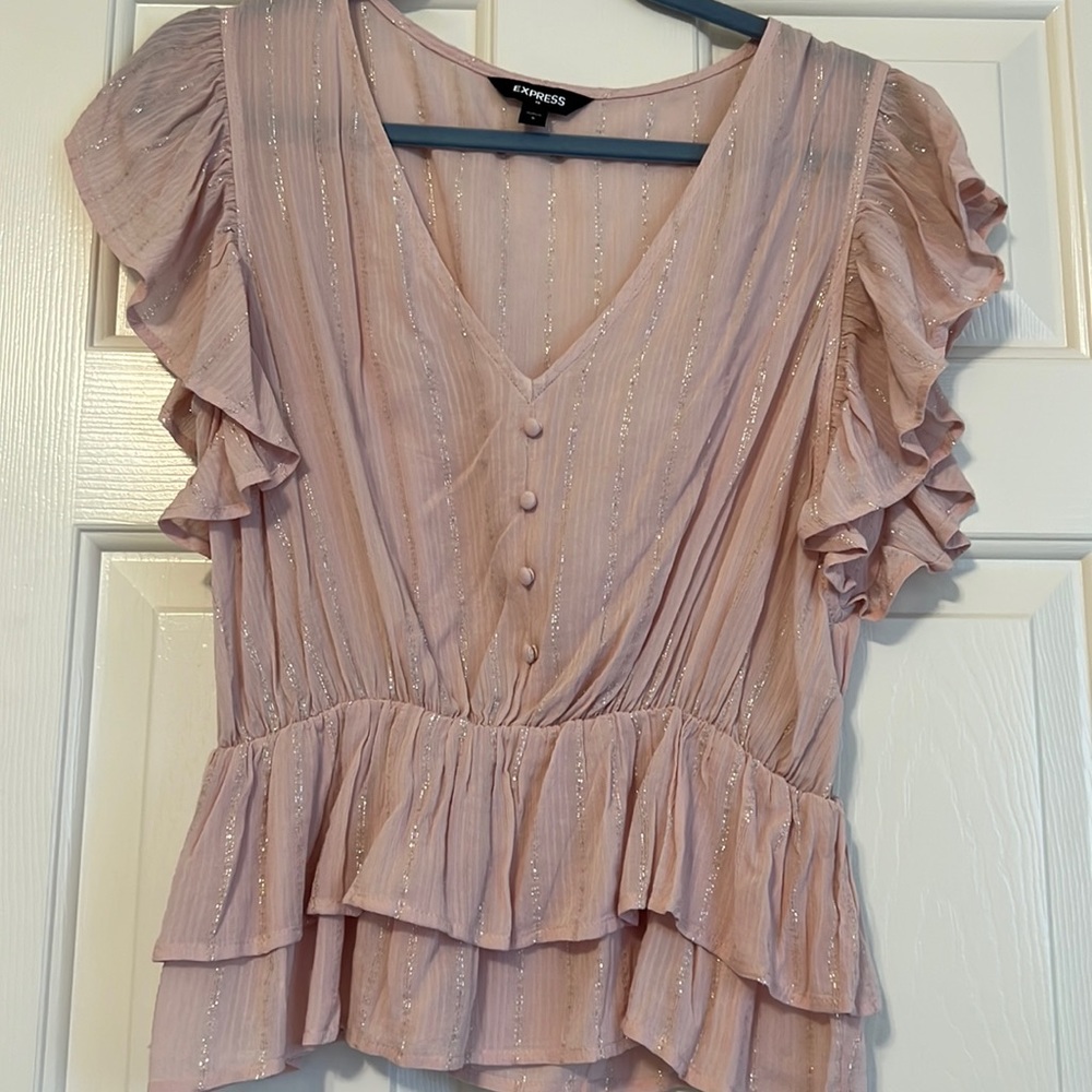 Express pale pink blouse